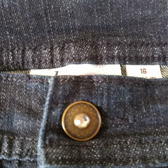 NWT Denim & Co. Rhinestone Control Panel Jeans 16 - Picture 9 of 16